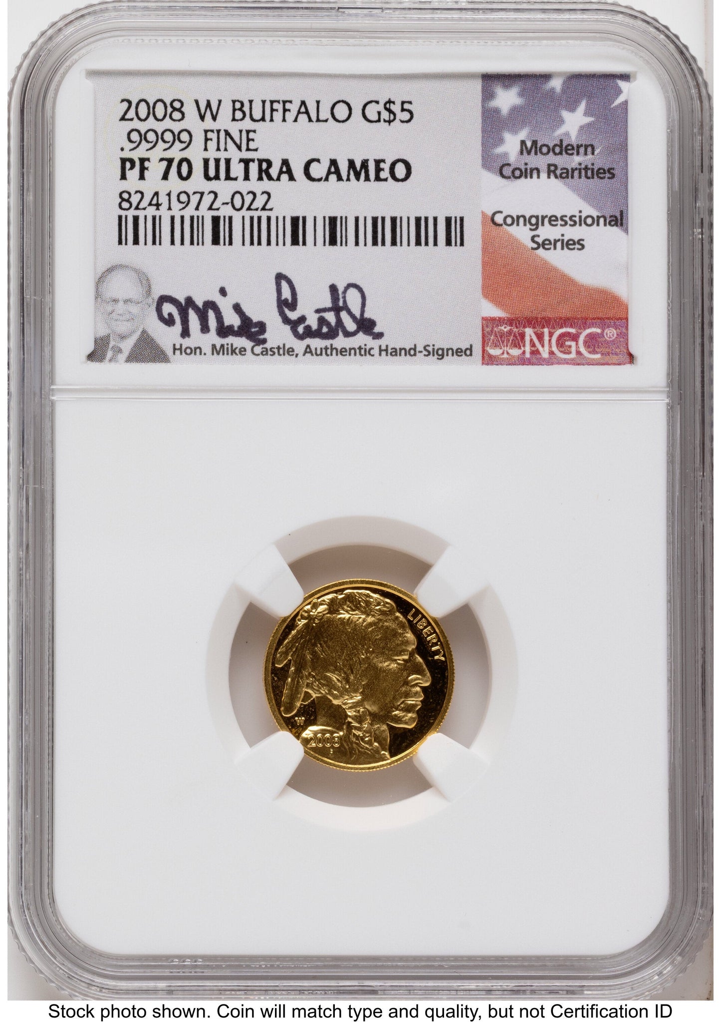 2008-W Proof Gold Buffalo 4-Coin Set Mike Castle NGC PF70