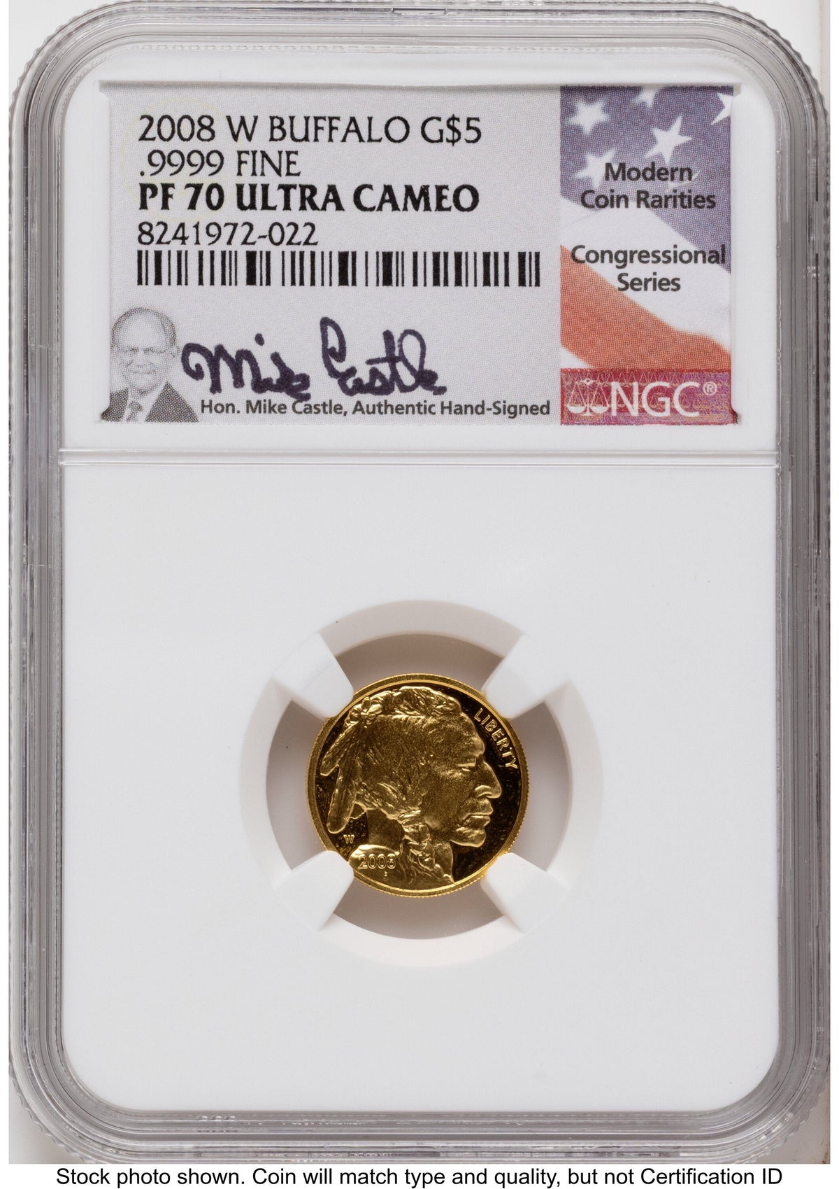 2008-W Proof Gold Buffalo 4-Coin Set Mike Castle NGC PF70