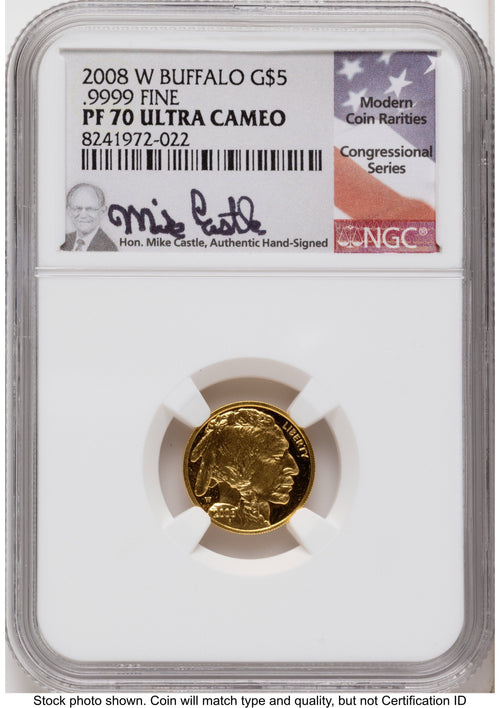 2008-W Proof Gold Buffalo 4-Coin Set Mike Castle NGC PF70
