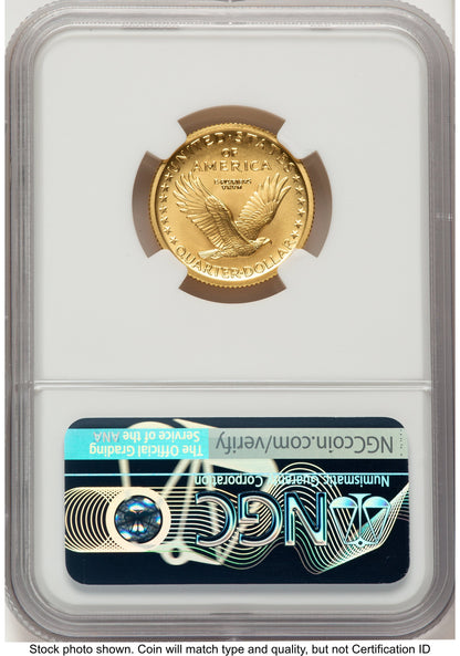 2016-W 25C Standing Liberty 100th Anniversary Gold Centennial ER Anna Cabral NGC MS70