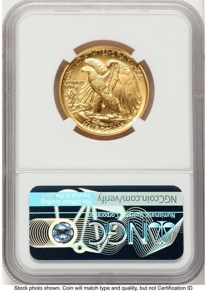 2016-W 50C Walking Liberty 100th Anniversary Gold Centennial Anna Cabral NGC MS70