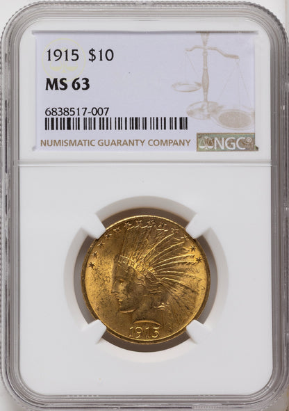 1915 $10 Indian Eagle NGC MS63