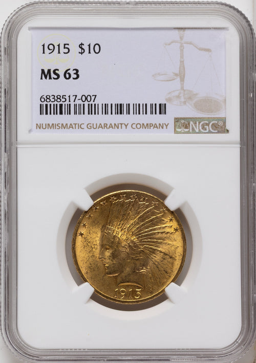 1915 $10 Indian Eagle NGC MS63