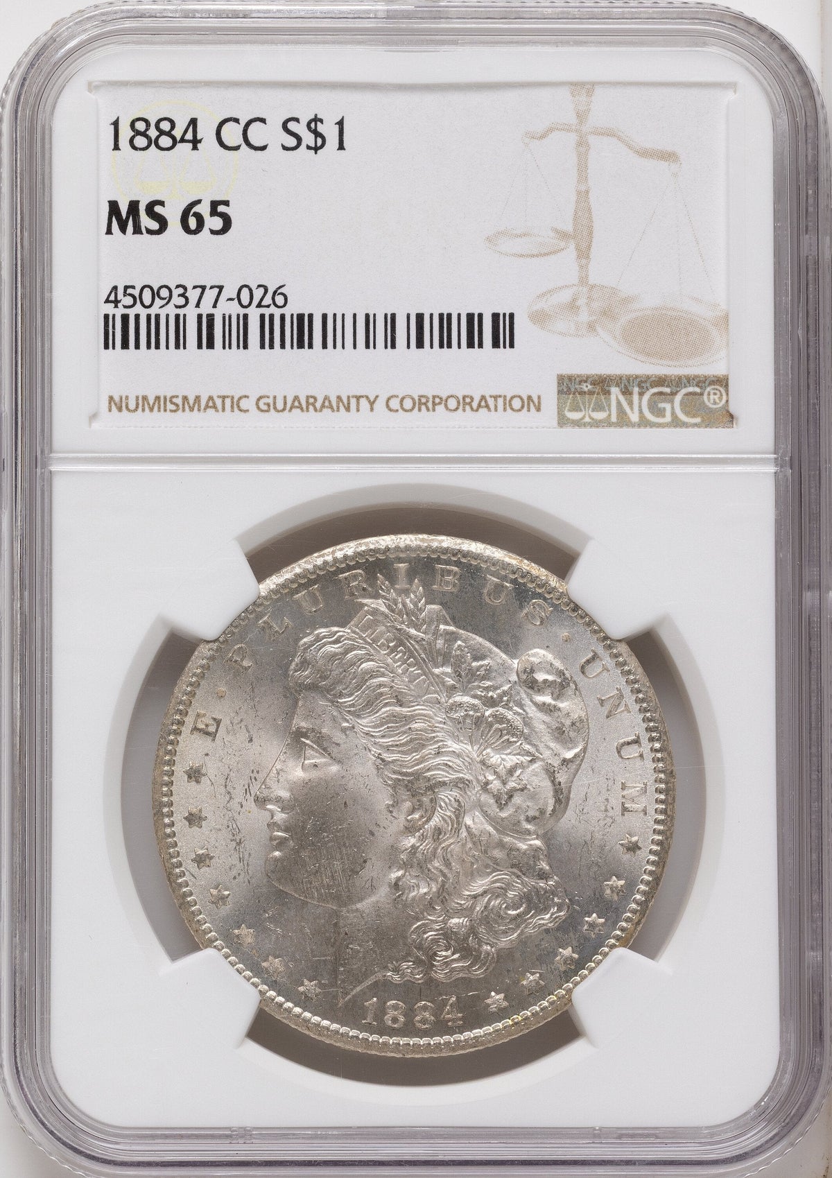 1884-CC Morgan Dollar NGC MS65