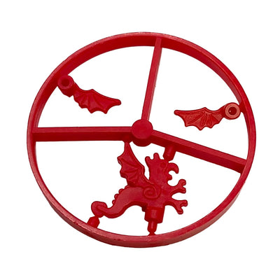 Minifigure, Plume Dragon and Plume Dragon Wing Wheel, 3 on Sprue, Part# 6080