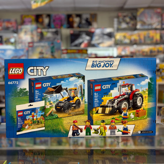 City Bundle Pack, 2 in 1 Combo Pack with Bonus Pack (Sets 30590, 60287, and 60385) - Big Wheel Gift Set, 66772 - City Set