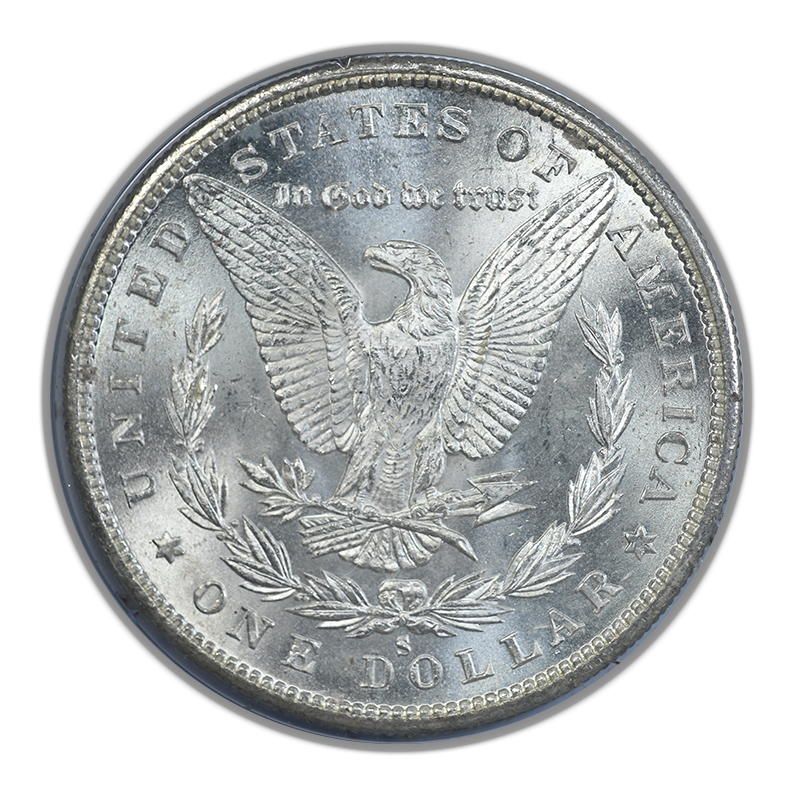 1880-S Morgan Dollar $1 PCGS Rattler MS64 CAC