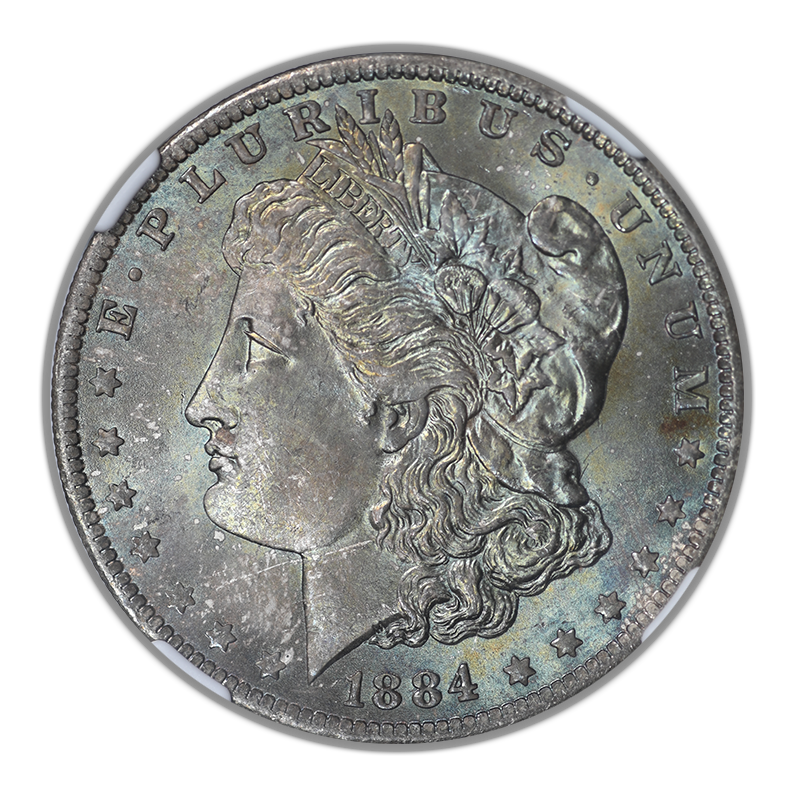 1884-O Morgan Dollar $1 NGC MS65 - TONED!