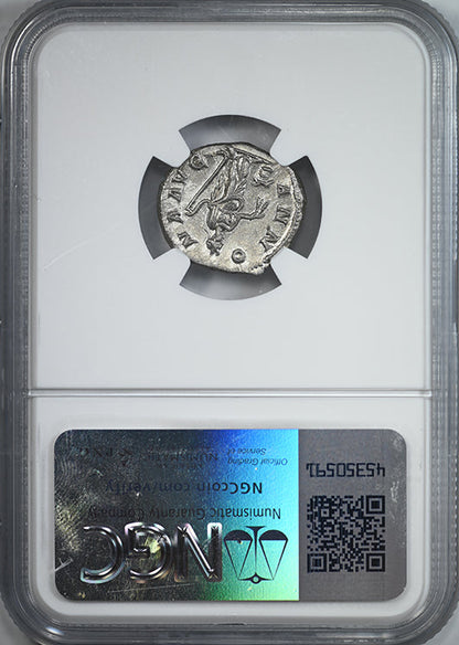 AD 222-235 Roman Empire Severus Alexander AR Denarius NGC Ancients Choice AU