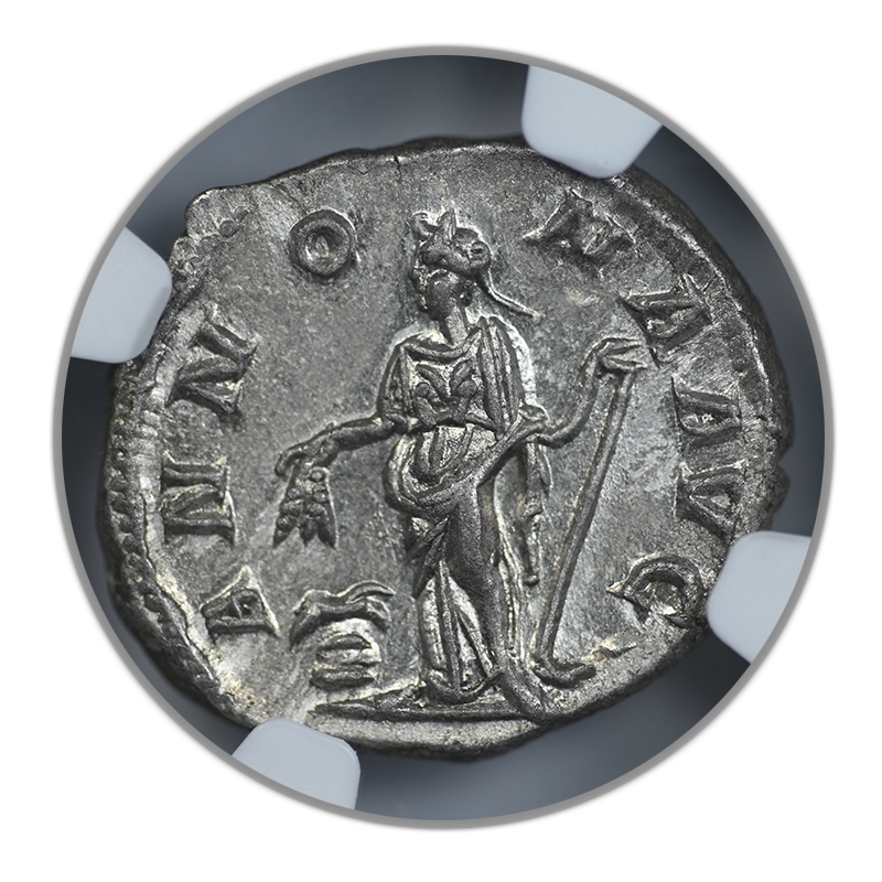 AD 222-235 Roman Empire Severus Alexander AR Denarius NGC Ancients Choice AU