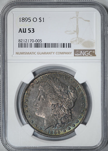 1895-O Morgan Dollar $1 NGC AU53 - TONED!