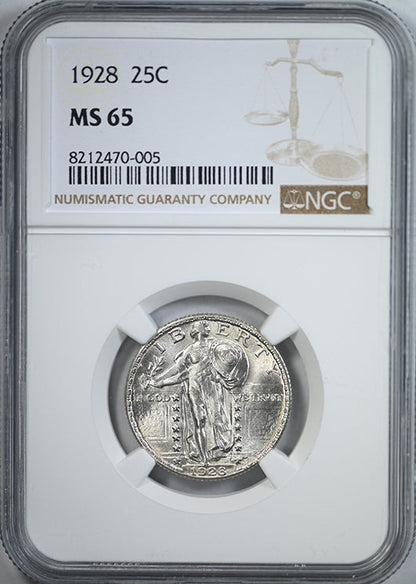 1928 Standing Liberty Quarter 25C NGC MS65