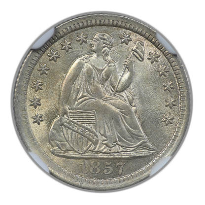 1857 Liberty Seated Half Dime H10C NGC MS67