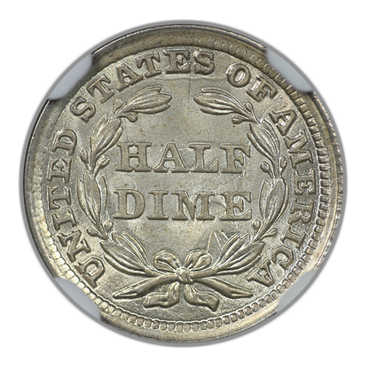 1857 Liberty Seated Half Dime H10C NGC MS67