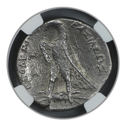 285/4-246 BC Ptolemaic Kingdom Ptolemy II AR Tetradrachm Eagle NGC Ancients Choice VF