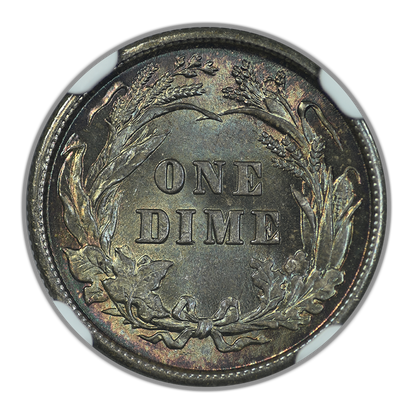 1899 Barber Dime 10C NGC MS66 - TONED!