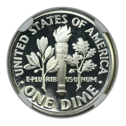 2006-S Proof Silver Roosevelt Dime 10C NGC Mint Error PF69 Ultra Cameo Finned Rim Obverse
