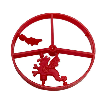 Minifigure, Plume Dragon and Plume Dragon Wing Wheel, 3 on Sprue, Part# 6080