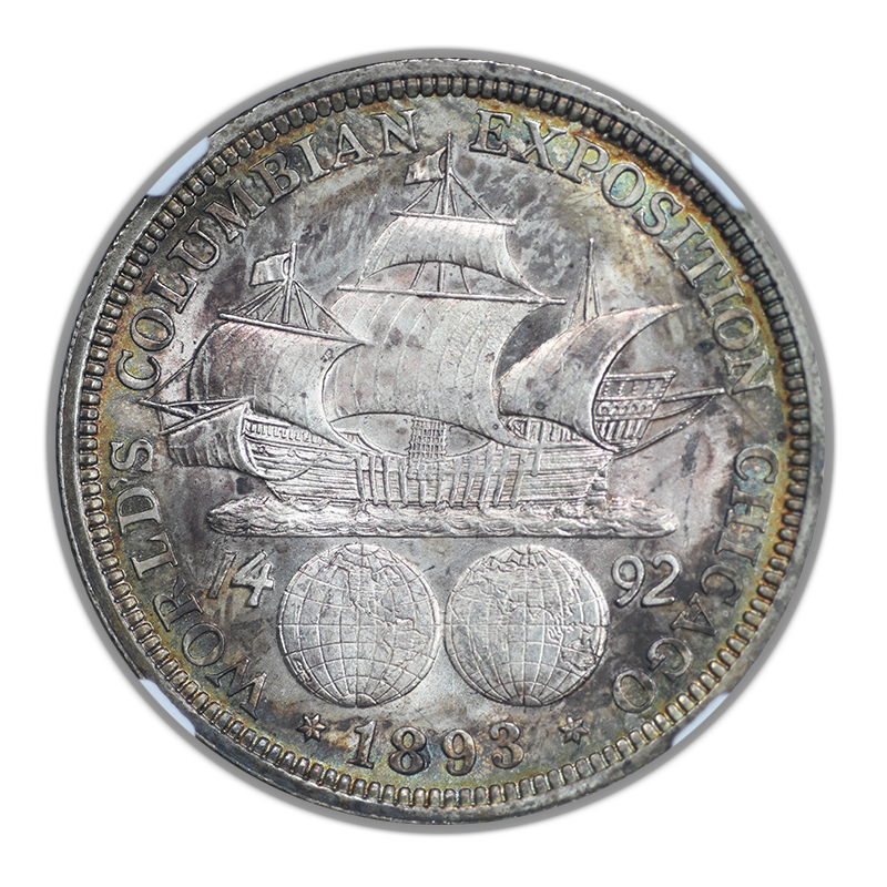 1893 Columbian Exposition Classic Commemorative Half Dollar 50C NGC MS64 - TONED!