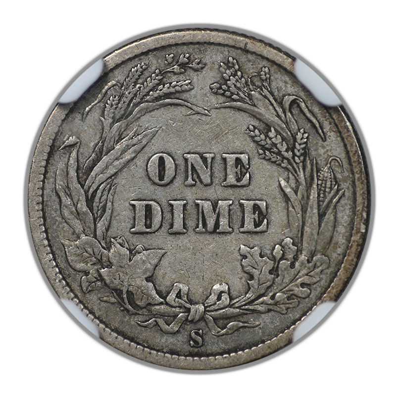 1895-S Barber Dime 10C NGC VF35 CAC