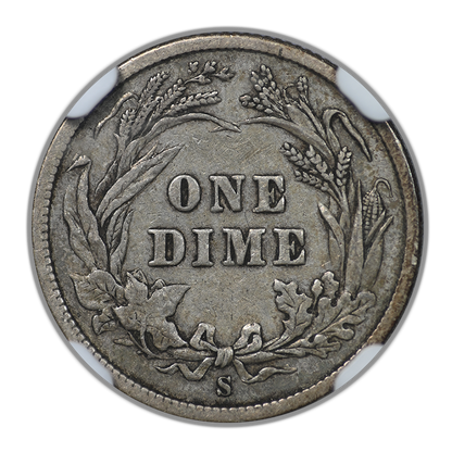 1895-S Barber Dime 10C NGC VF35 CAC