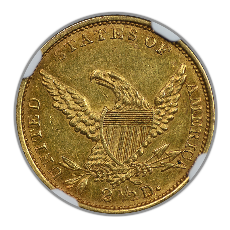 1834 Classic Head Gold Quarter Eagle $2.50 NGC AU58