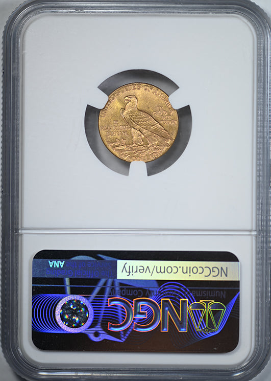 1929 Indian Head Gold Quarter Eagle $2.50 NGC MS64 CAC