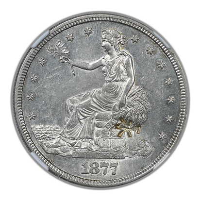 1877-S Trade Dollar T$1 NGC UNC Details - Chopmarked
