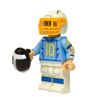 #10 QB Herbert L.A. Football Player Minifig made using parts
