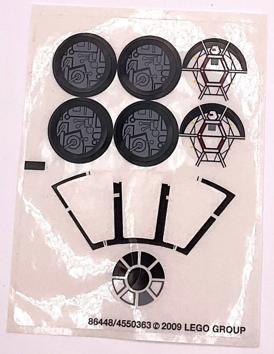 Sticker Sheet for Set Midi-Scale Millennium Falcon, 7778 - (86448/4550363), Part# 7778stk01