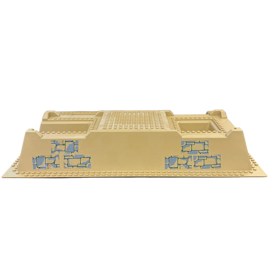 Baseplate, Raised 32 x 48 x 6 with Level Front with Stone Pattern on Four Sides and Pit Pattern, 51542pb003