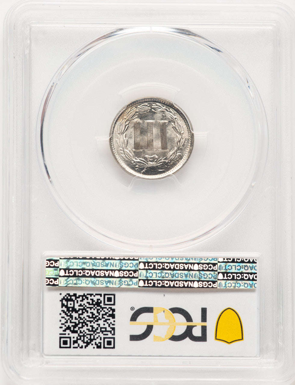 1866 3CN CAC Three Cent Nickel PCGS MS67+