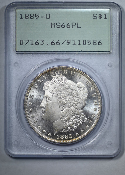 1885-O Morgan Dollar $1 PCGS Rattler MS66PL - Prooflike
