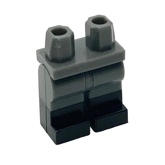 Minifigure Legs with Molded Black Lower Legs/Boots Pattern, Part# 970c00pb0411