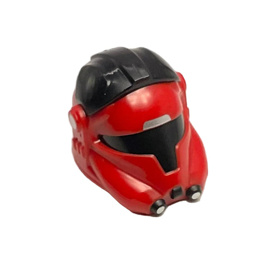 Minifigure, Headgear Helmet SW TIE Pilot with Molded Black Visor and Top and Printed Silver Accents Pattern, Part# 42906pb01