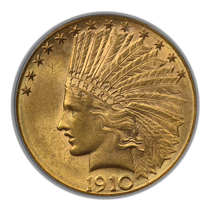 1910-D Indian Head Gold Eagle $10 PCGS MS62 OGH