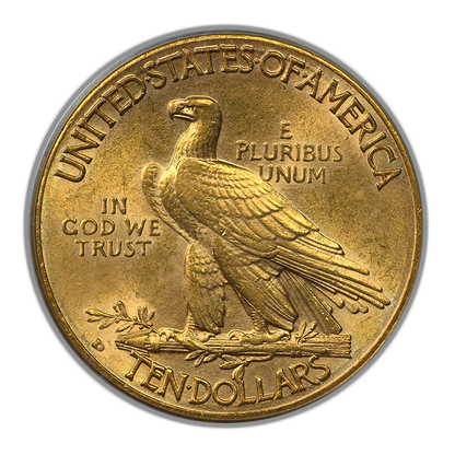 1910-D Indian Head Gold Eagle $10 PCGS MS62 OGH