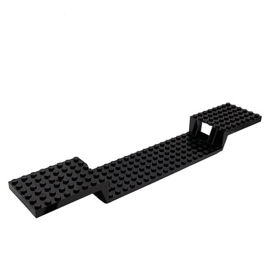 Train Base 6x34 Split-Level with Bottom Tubes and Hole at Each End, Part# 2972b