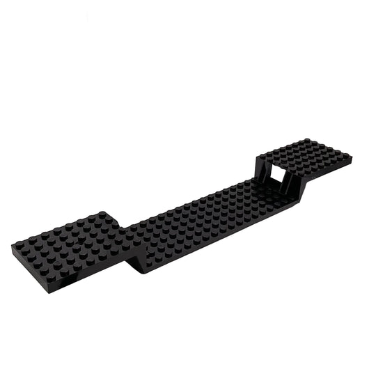 Train Base 6x34 Split-Level with Bottom Tubes and Hole at Each End, Part# 2972b