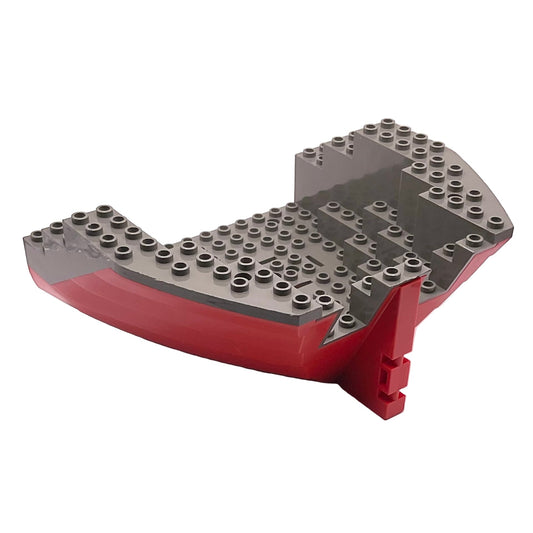 Boat, Hull Large Stern 14 x 16 x 5 1/3 with Dark Gray Top (2558+2559), Part# 2558c04