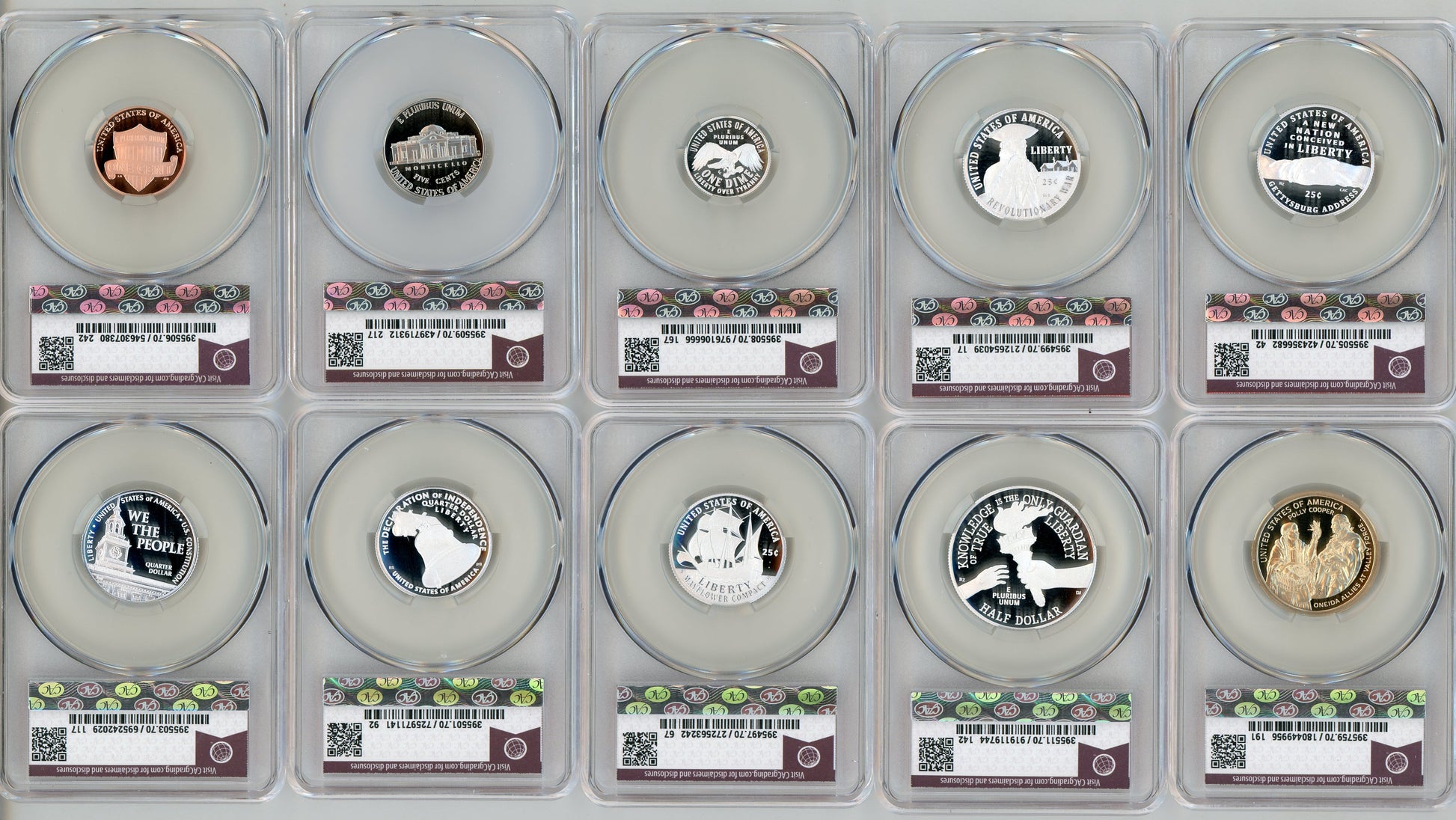 2026-S Semiquincentennial US Mint Proof Set CAC PR70 Advanced Delivery Red Book Feigenbaum Label