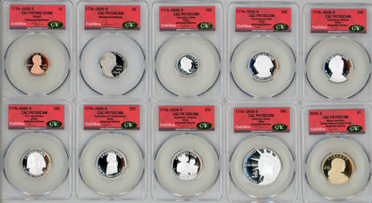 2026-S Semiquincentennial US Mint Proof Set CAC PR70 Advanced Delivery Red Book Feigenbaum Label