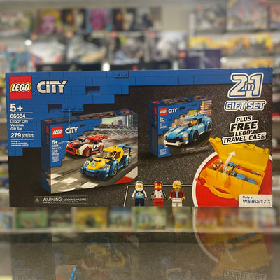 City Bundle Pack, 2 in 1 Gift Set (Sets 60256 and 60285 with Storage Case) - City Vehicles Gift Set, 66684 - City Set
