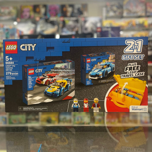 City Bundle Pack, 2 in 1 Gift Set (Sets 60256 and 60285 with Storage Case) - City Vehicles Gift Set, 66684 - City Set