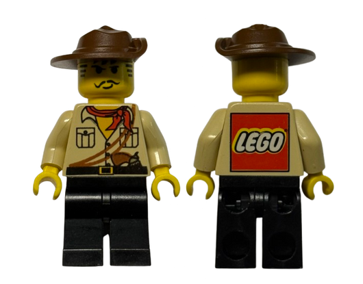 Johnny Thunder (Desert) with Logo on Back, adv010a - Adventurers Minifigure