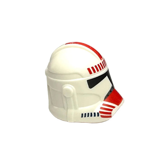 Minifigure, Headgear Helmet SW Clone Trooper (Phase 2) with Red Shock Trooper Pattern, Part# 11217pb05