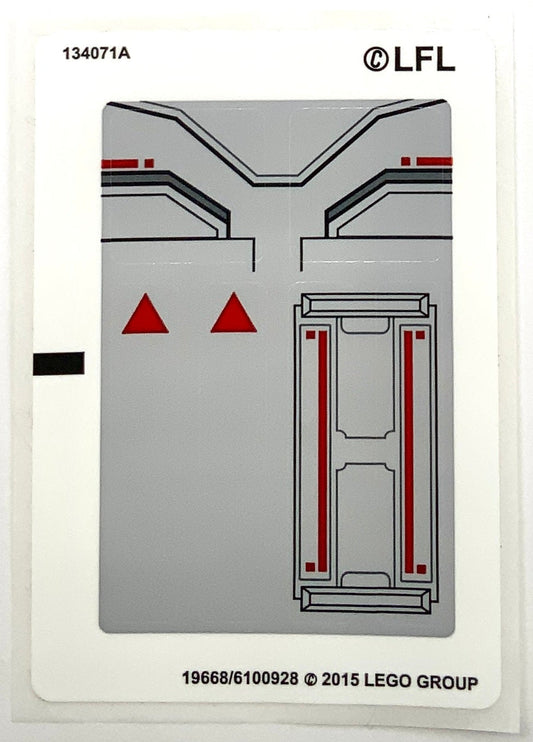 Sticker Sheet for Set TIE Advanced Prototype, 75082, North American Version - (19668/6100928), Part# 75082stk01b
