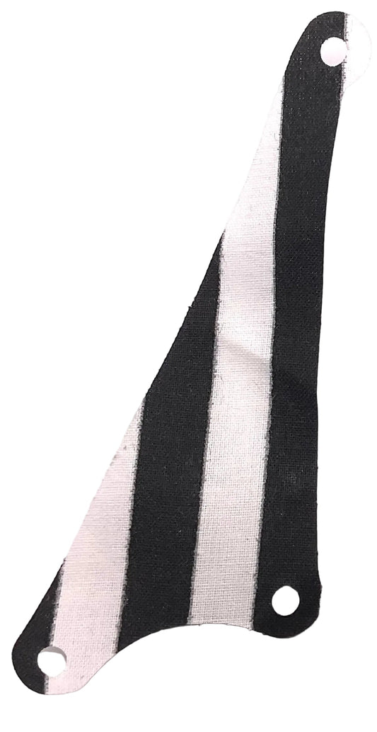 Cloth Sail Triangular Small with Black Stripes Pattern, Part# 70967