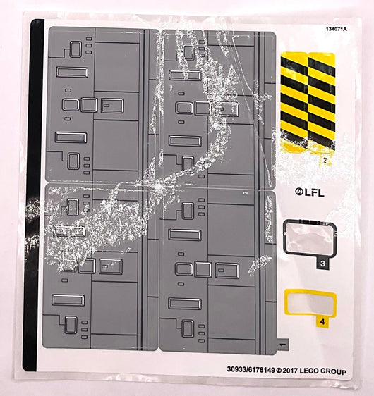 Sticker Sheet for Set Y-Wing Starfighter, International Version, 75172 - (30933/6178149), Part# 75172stk01a