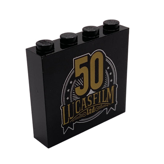Brick 1 x 4 x 3 with Number 50 and 'LUCASFILM Ltd' Pattern, Part# 49311pb014